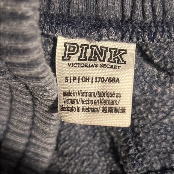 PINK By Victoria’s Secret Jogger Lounge Pant- Navy Blue Heathered-Front pockets - Picture 7 of 11